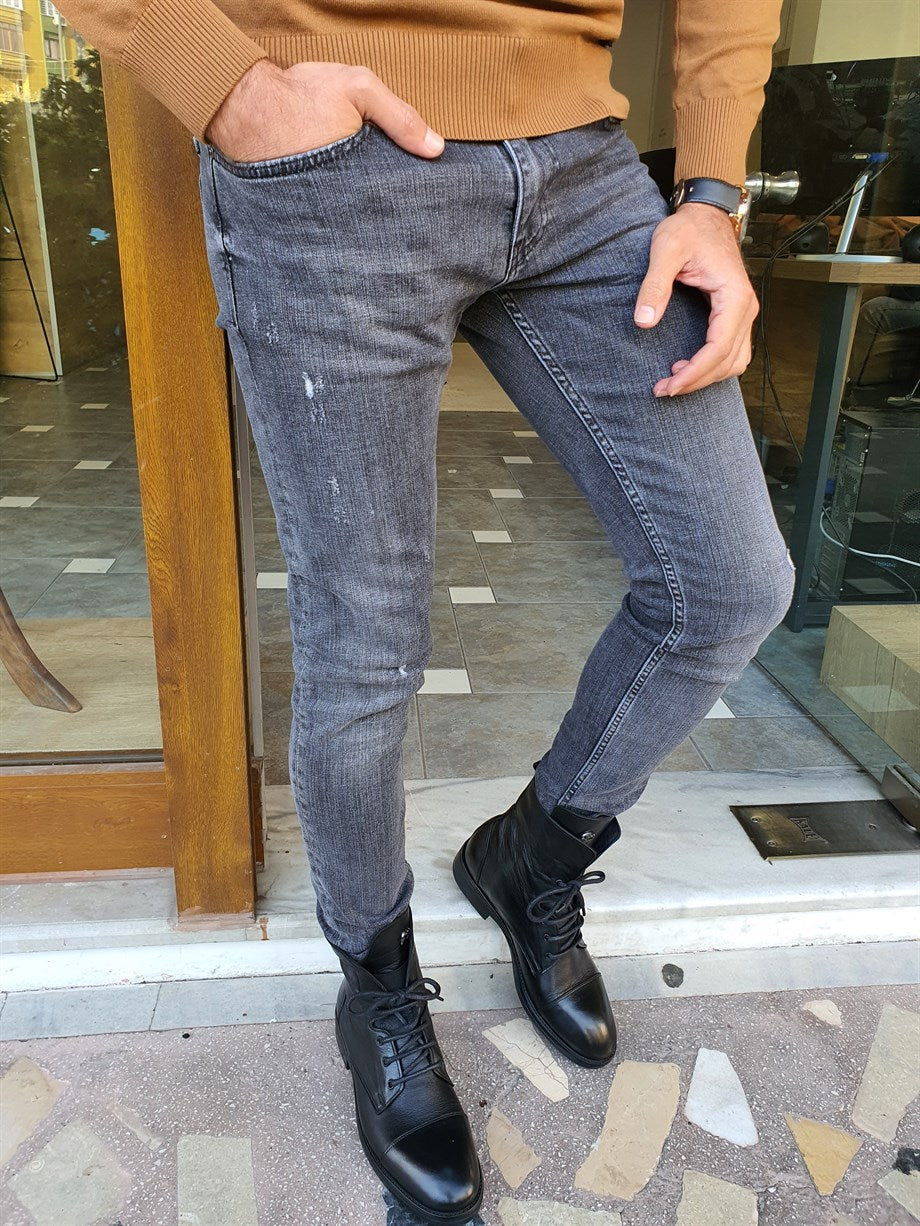 Slim Fit Ripped Jeans